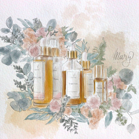 Beauty иллюстрация в технике «цифровая акварель»