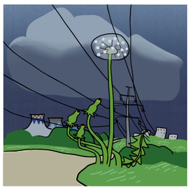 ЛЭП в грозу