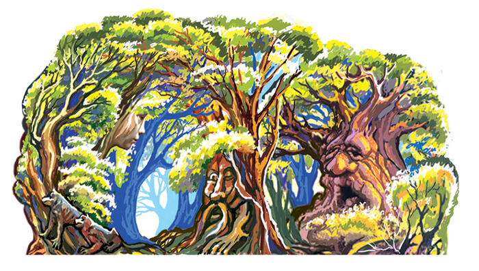 эскиз декорации к спектаклю