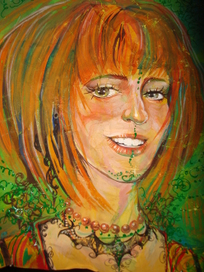 мятая бумага .портрет