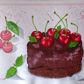 Пирожное с вишней