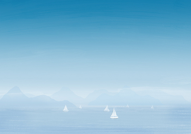 Открытое море.