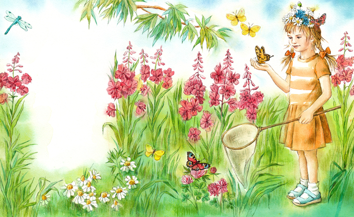 Бабочки. К детскому стихотворению.