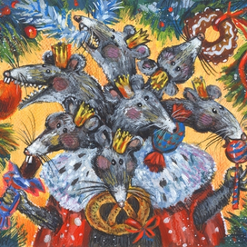 С Рождеством! Мышиный король-сластёна :)