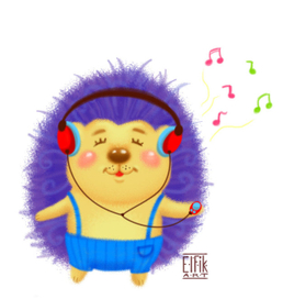 Персонаж Ежик меломан)