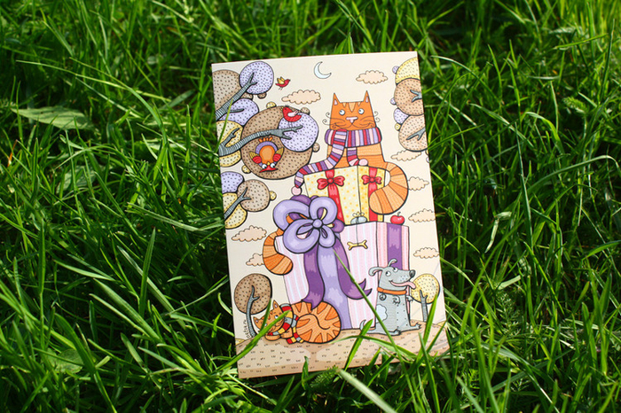 Фото открытки с котиками