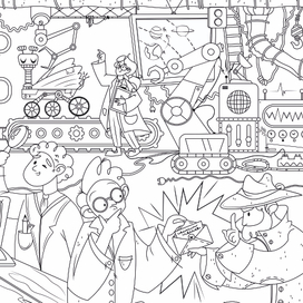 Иллюстрации для раскраски с аудиосказками