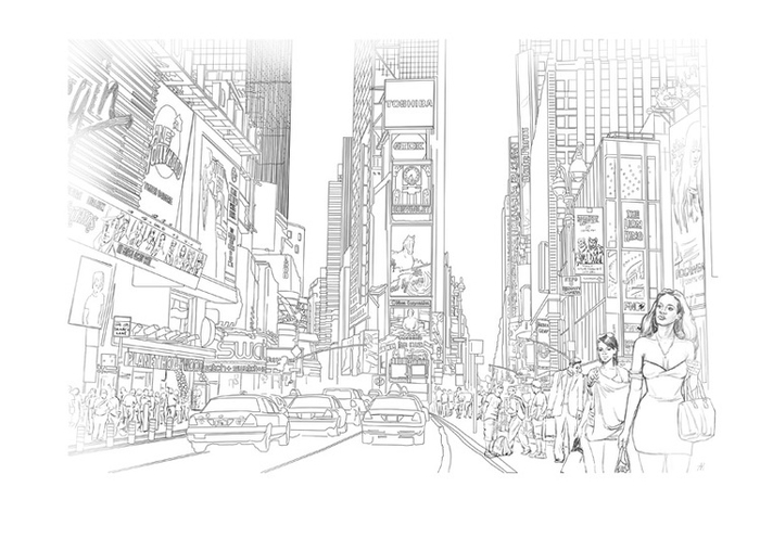 иллюстрация. городской пейзаж