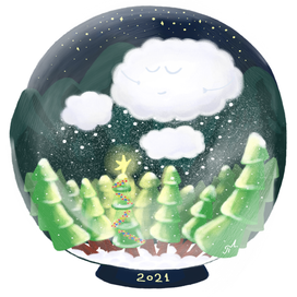 яркая малышка на самой вершине 