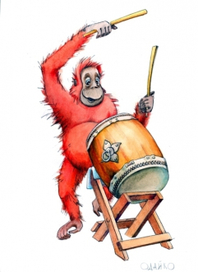 Орангутан и одайко