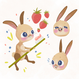 Кролик для детской зубной пасты