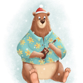 Серия иллюстраций "Рождественский гость"