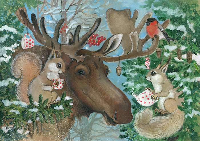 Чаепитие у белочки