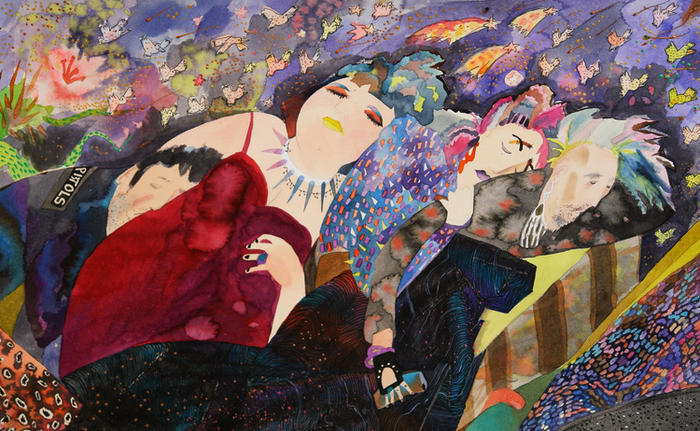  Фрагмент "Панков" акварель 55х70, 201