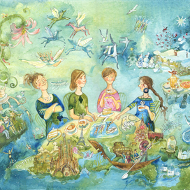 4 подружки, подарок Лене