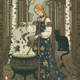 славянская этикетка По билибину