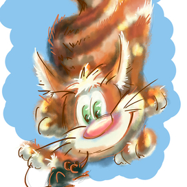 Кот с мышкой