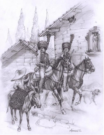 Гусары 3-го полка на разведке. Испания