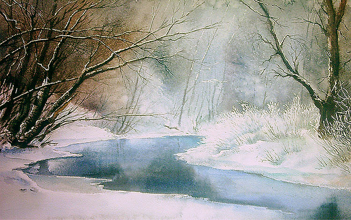 ,,Зимняя сказка.Река Кекавиня,,Латвия