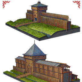 Развитие оборонительной стены у Исадских ворот Старой Рязани.