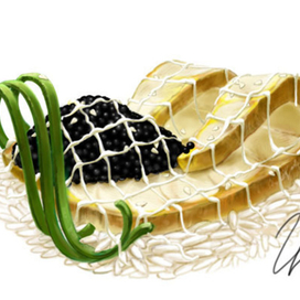 Салат с осетриной (по заказу Leo Burnett)