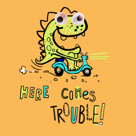 Дино на веспе