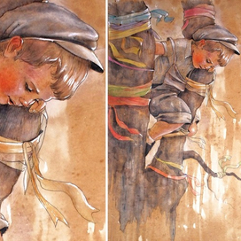 дерево в лентах 