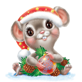 мышка-малышка..на новогоднююкоробочку