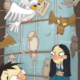 Иллюстрация к книге Джоан Роулинг "Гарри Поттер и Орден Феникса"