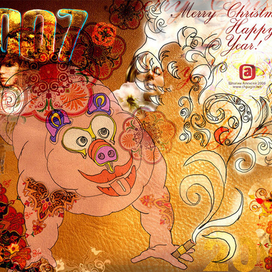 новогодняя свинья