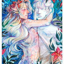 Русал со статуей