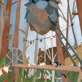 Иллюстрация "Дом-шишка".