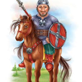 Илья Муромец. Иллюстрирование карточек для детской игры