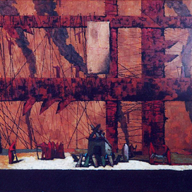 "Мамаша Кураж и ее дети" эскиз декораций