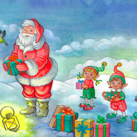 иллюстрация для рождественской книги