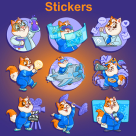 Стикеры с Котиком