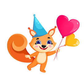 Лисенок на Дне Рождении