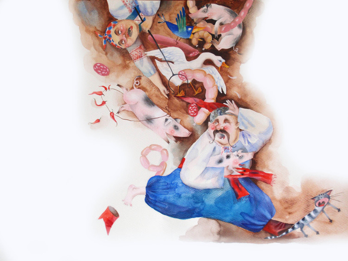 Як пана ковбасою били