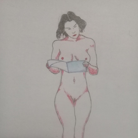 Девушка читает 