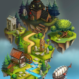 Isometric game map