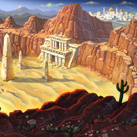 Набросок местности.   Древняя пустыня. 2.