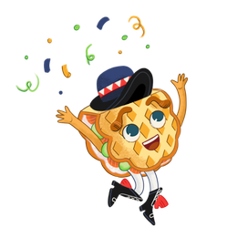 Бренд-персонаж вафля для кафе