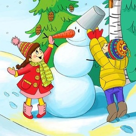 Разворот книжки "времена Года" ЗИМА