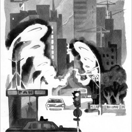 Полоса книги "Ночное такси"  Детгиз