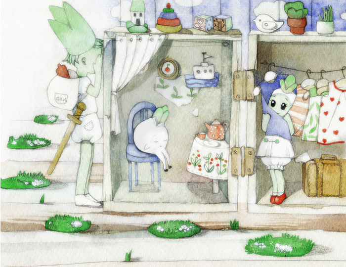 Виви любит играть в прятки.