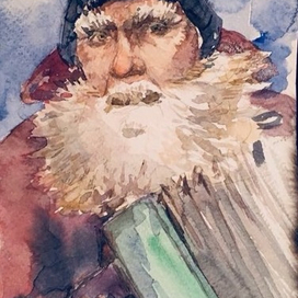 Вечно пьяный Кадыр. Набросок.