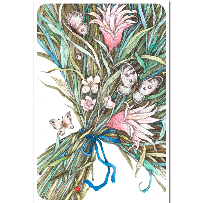 Открытка с цветами