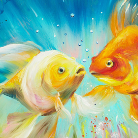 Пара золотых рыб