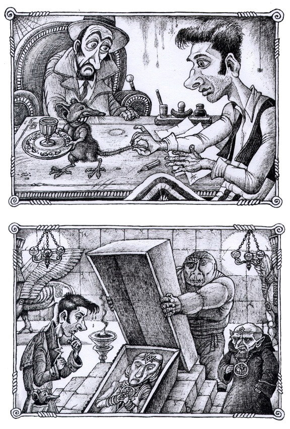 иллюстрации к "Делу об украденном саркофаге".