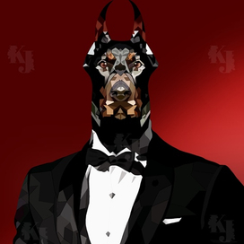 Собака в костюме